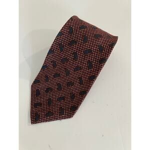 Embassy Row Men's Silk Neck Tie Hand Sewn Made in USA Brown Blue Paisley JL